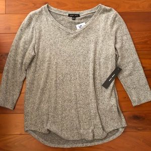 New with tag 3/4 sleeves grey sweater